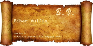 Biber Vulfia névjegykártya